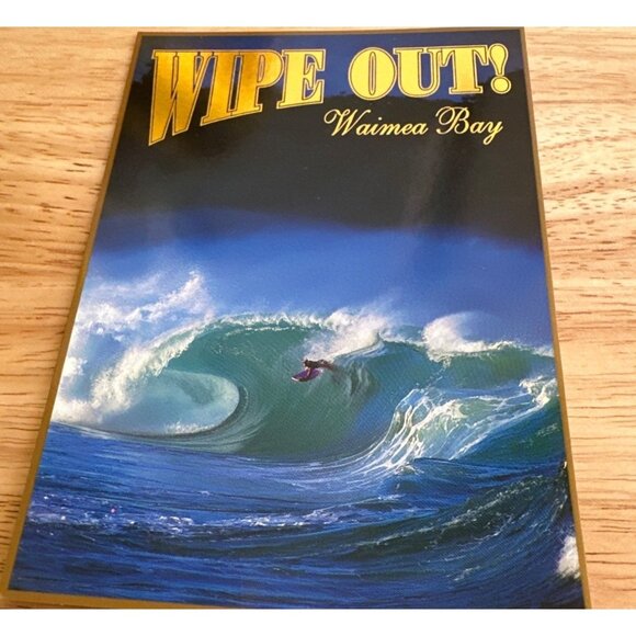 "Wipe Out! Waimea Bay" Postcard By Island Heritageof Hawaii  Sku 0192 - Picture 1 of 4